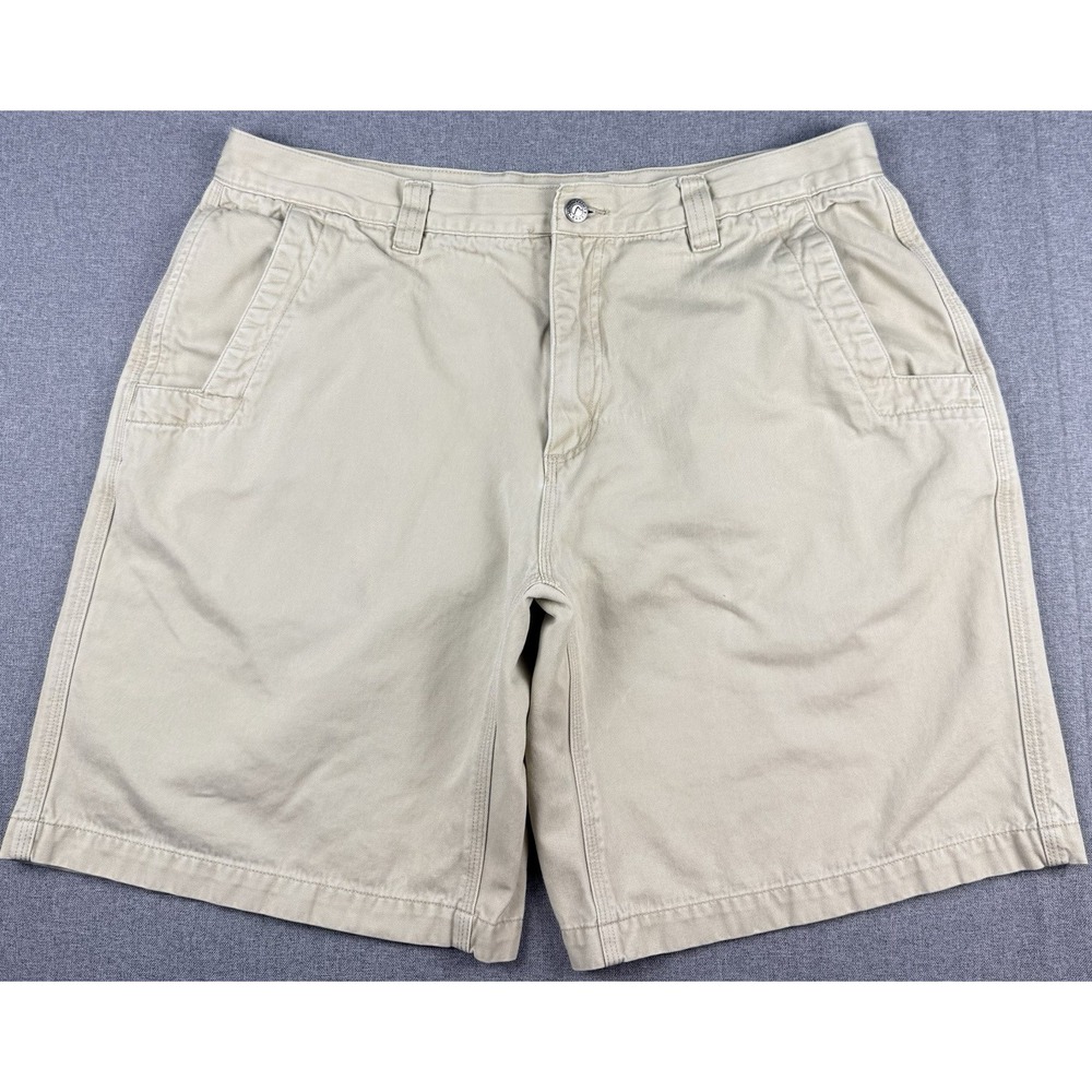 Mountain Khakis Mens 38 Teton Twill Shorts Khaki Tan Cotton Outdoor Hiking